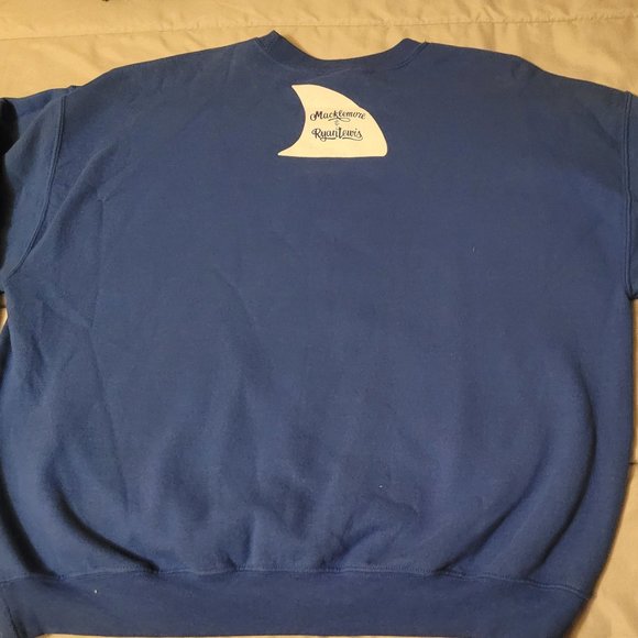 Macklemore and Ryan Lewis Shark face gang graphic band crewneck sweater size xl - Picture 3 of 5